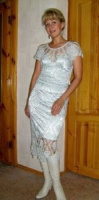 Вязаное платье "Снегурочка"