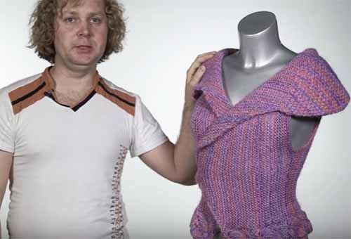 Видео урок по вязанию модного жилета