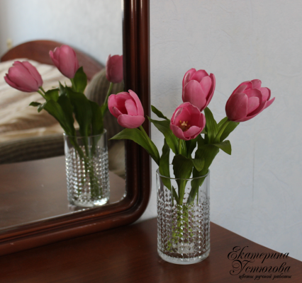 Тюльпаны из полимерной глины