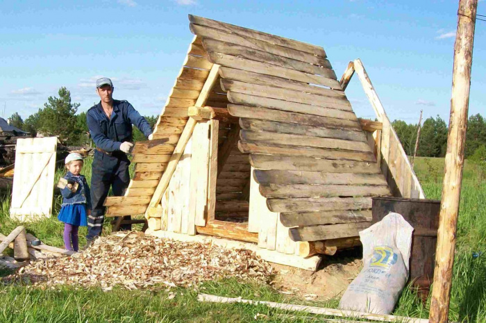 Построить дом из горбыля своими руками 96