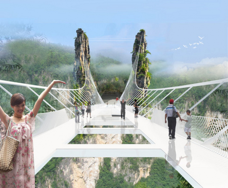 В КНР теперь находится самый длинный в мире стеклянный мост