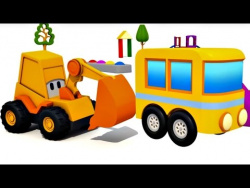 Мультфильмы 3D. Экскаватор Мася и Автобус. Мультик конструктор Мультфильмы 3D. Экскаватор Мася и Автобус. Мультик конструктор
