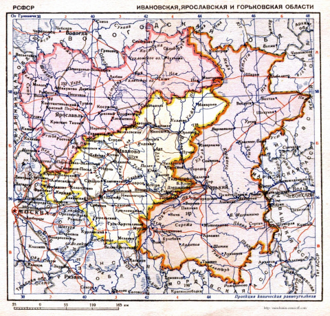 Старая карта ивановской области