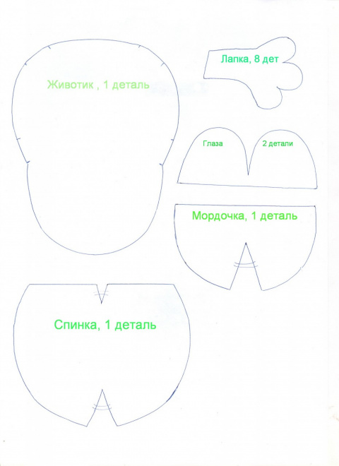 Схема лягушки сшить