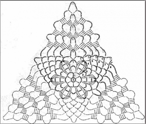Мотив треугольник крючком схема
