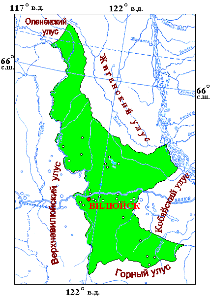 Карта вилюйского водохранилища