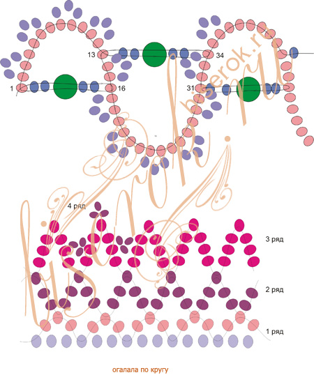 Огалала из бисера схема