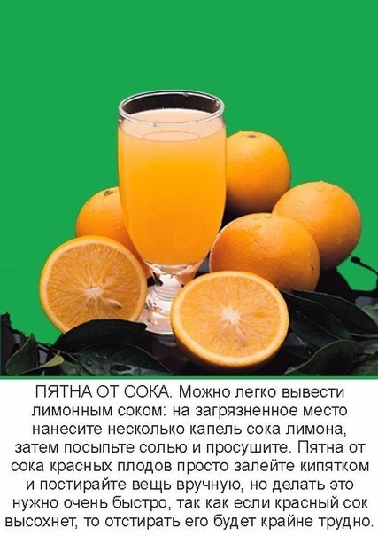 ПАМЯТКА. Удаляем пятна