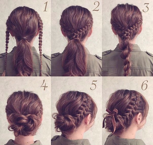 Полчаса для себя. Шесть вариантов причёсок с косами