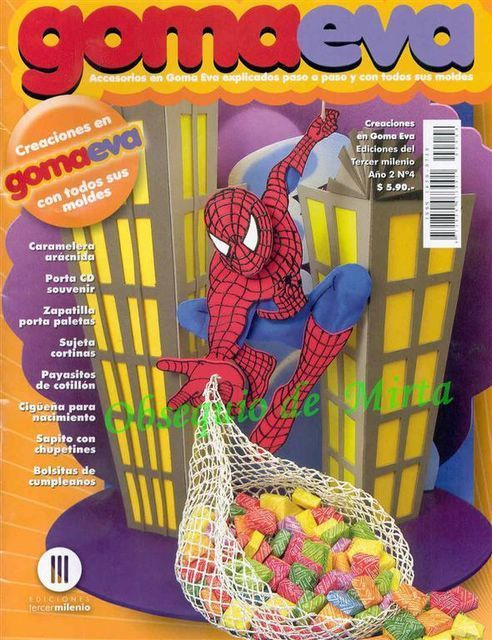 Испанский журнал о поделках из фоамирана Creaciones en Goma Eva 04 2008
